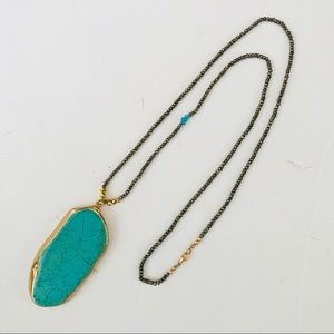 Turquoise Pendant Statement Necklace